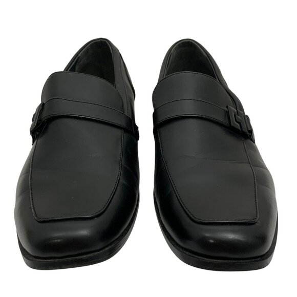 Perry Ellis Portfolio Mens Black Faux Leather Loafers Size 8.5 Style: Jimmy - Picture 1 of 8